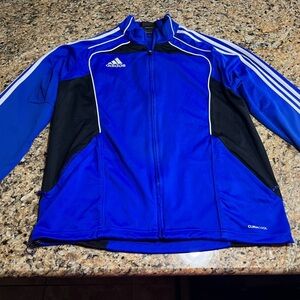 Adidas Men’s Zip Up Jacket. Black and Blue.